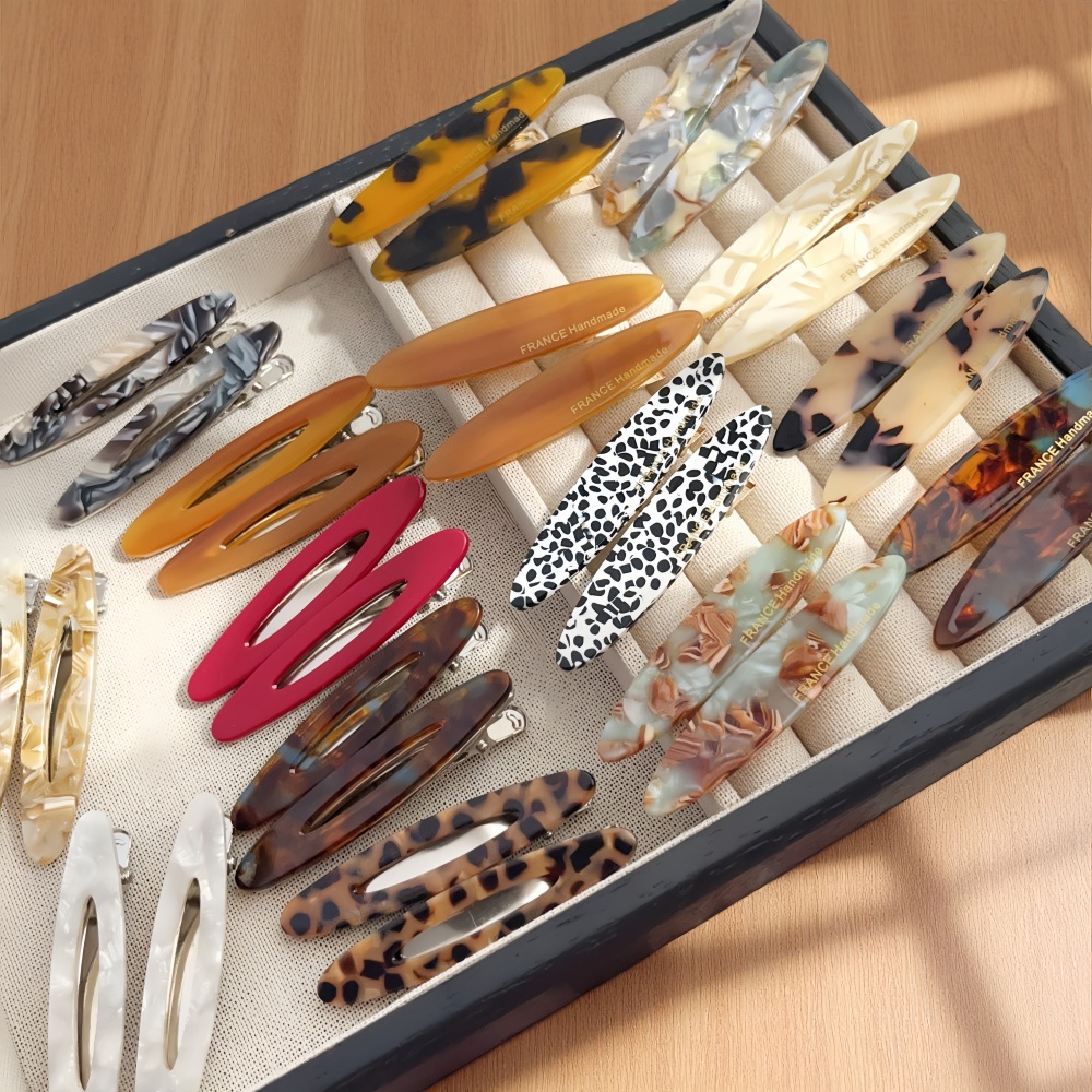 Bobby Pin Bulk - 2 stks/set Elegante Acetaat Ovale Haarspelden