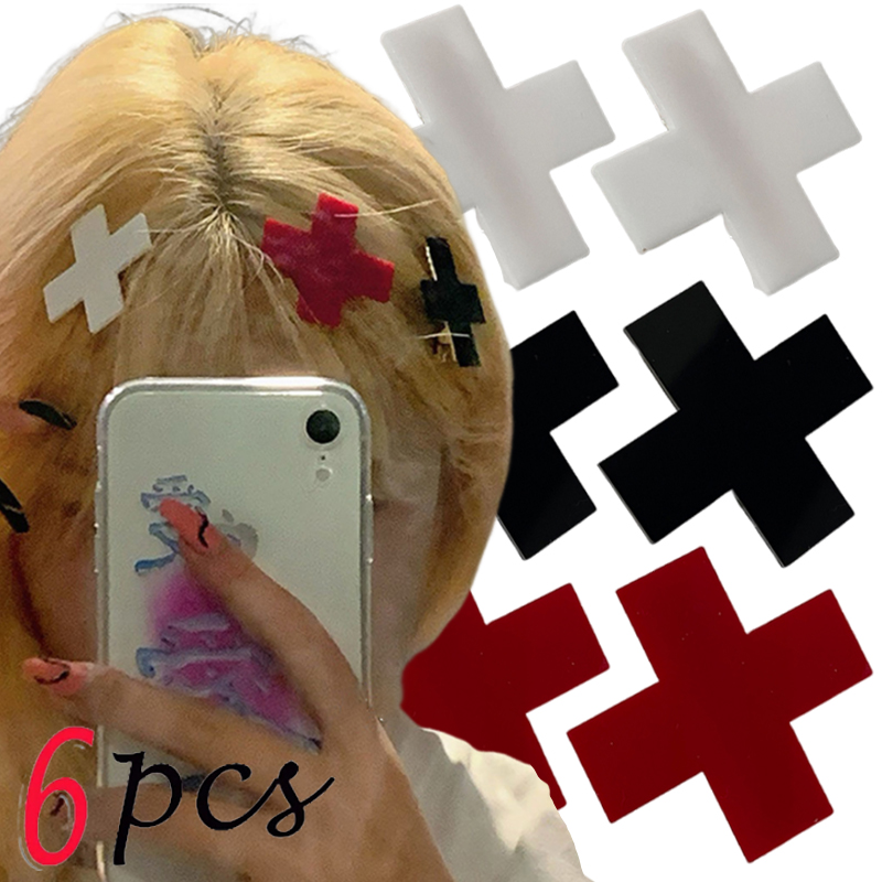Bobby Pin Bulk - Y 2K Rood Kruis Haarclip Punk