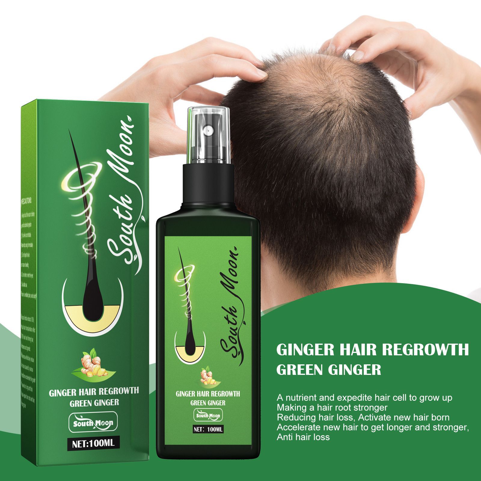 South Moon Ginger Haar Groei S - Hair Care Herbal recensie en prijs