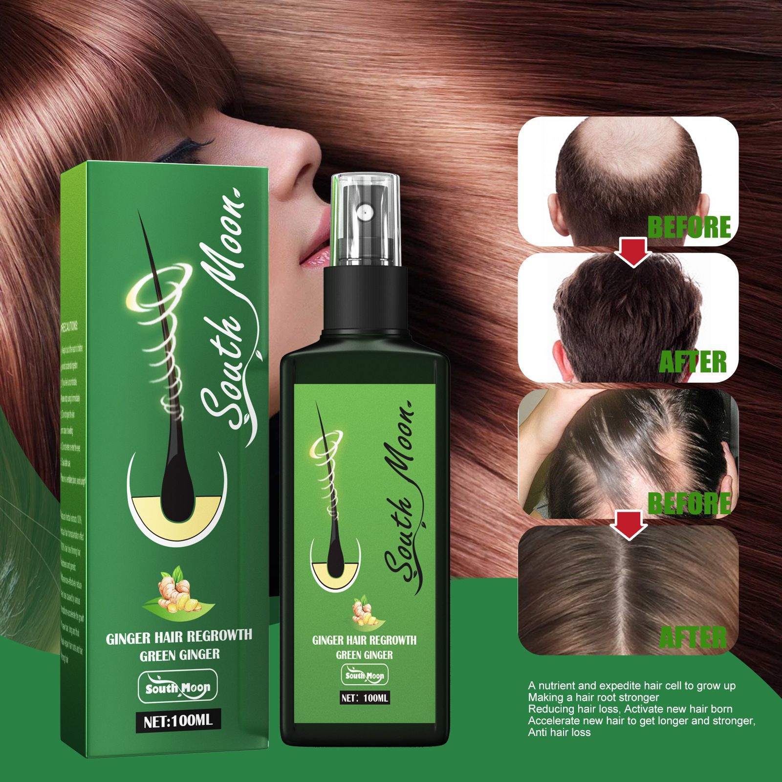 South Moon Ginger Haar Groei S - Hair Care Herbal recensie en prijs